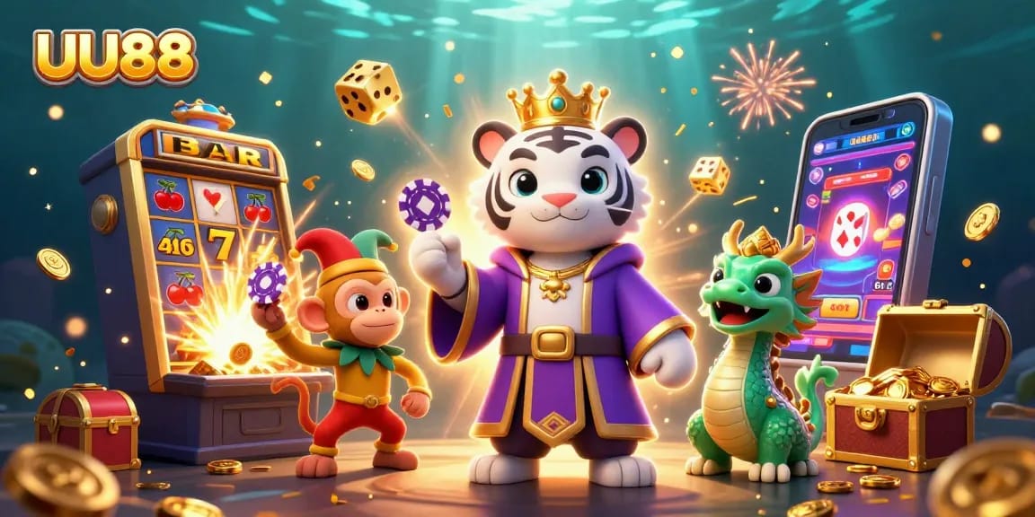 Experience thrilling gameplay at UU88 with immersive casino elements and vibrant characters.