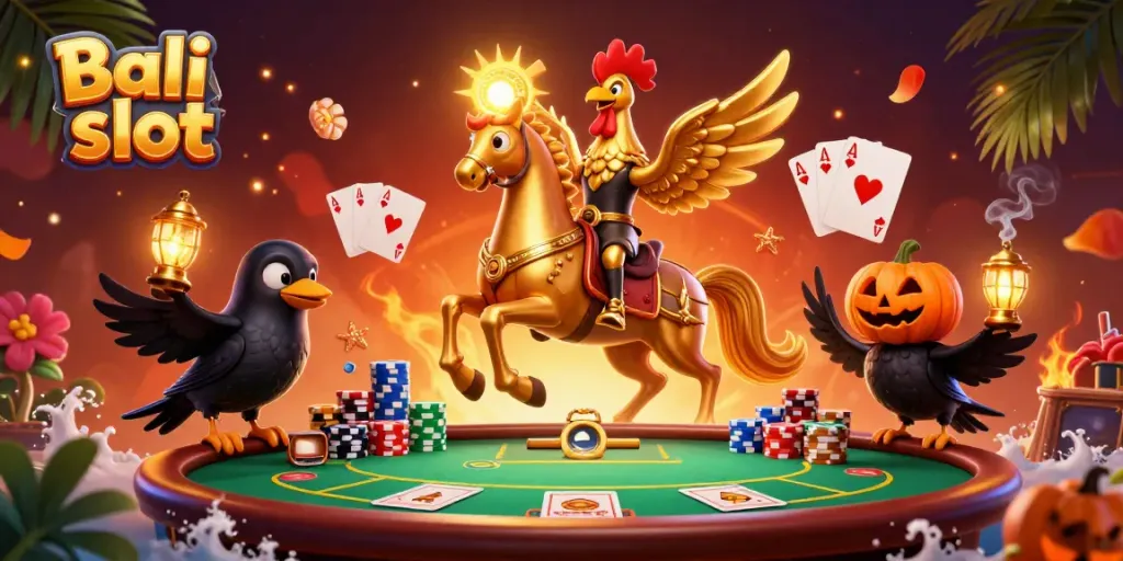 Experience the excitement of Bali slot in this vibrant, action-packed casino scene.