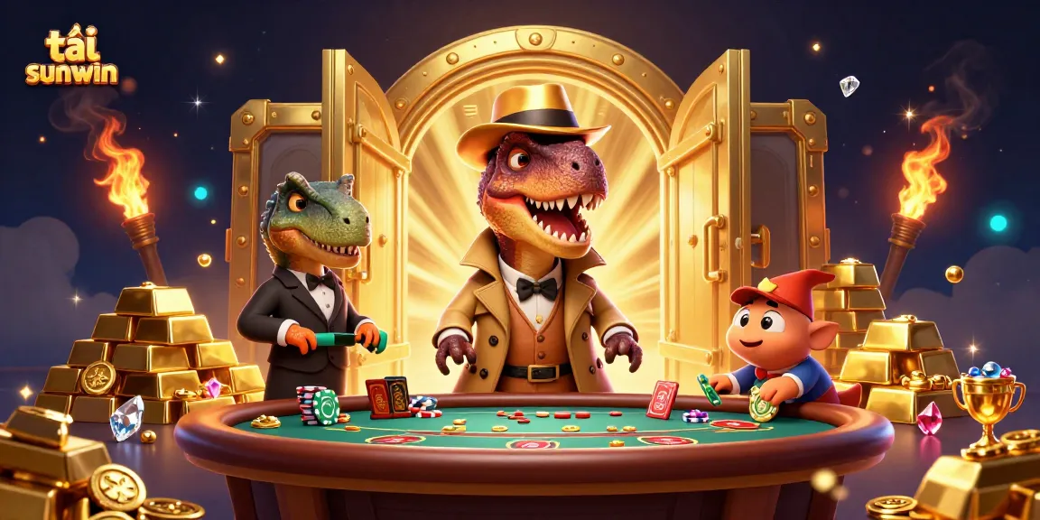 Experience the thrill with tải sunwin as a velociraptor card counter plays blackjack amidst treasure