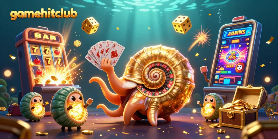 Experience the thrill of gamehitclub with vibrant slots and live casino elements in a dynamic 3D scene.